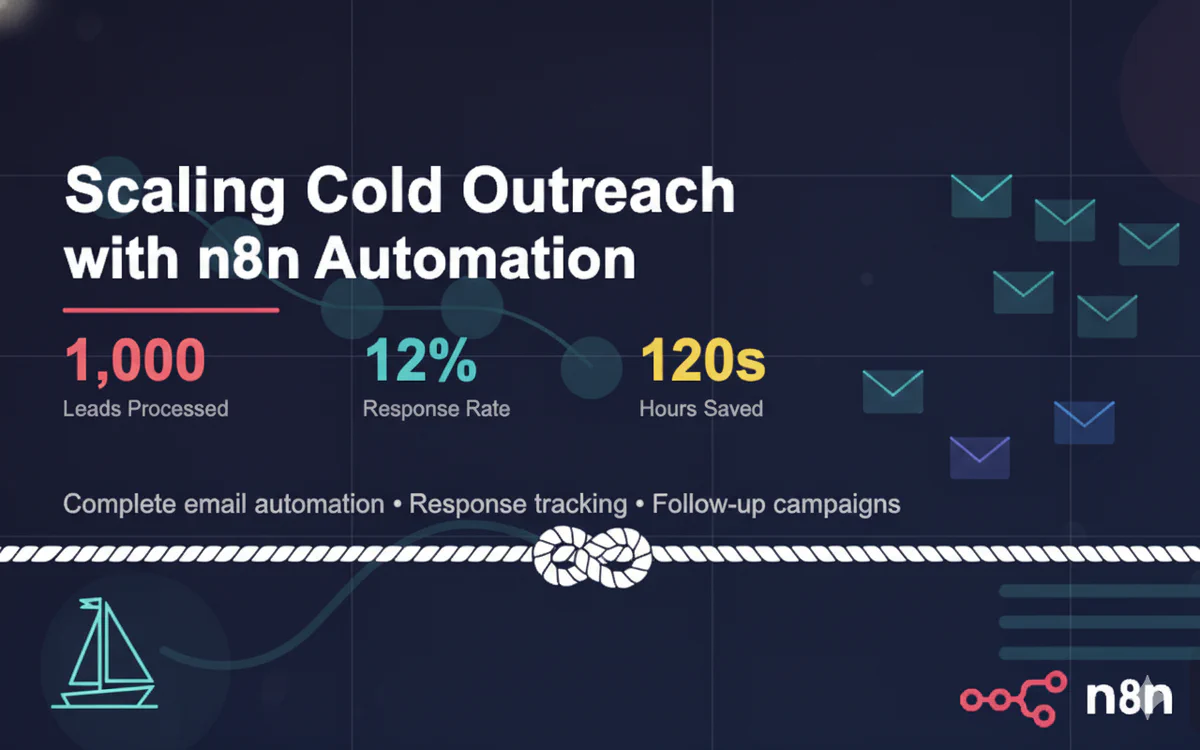 How I Automated 1,000+ Emails with n8n (12% Response Rate)